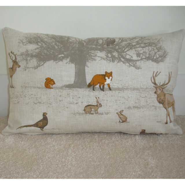 Tempur Travel Pillow Cover Woodland Animals Stag Fox Owl 40x30cm 16"x10" 10x16