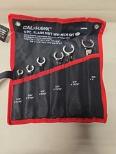 6pc Flare Nut Wrench Set SAE  Standard Sizes Cal-Hawk 1/4- 1 Inch