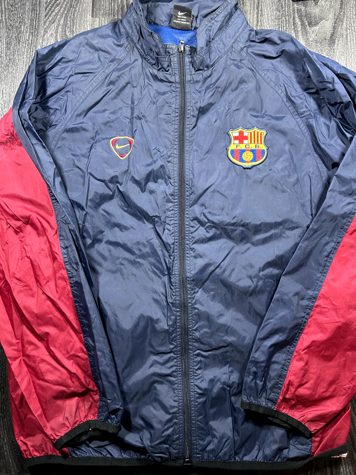 SACAI X NIKE Giacca antipioggia uomo grande originale originale Nike Barcelona 2000 2001