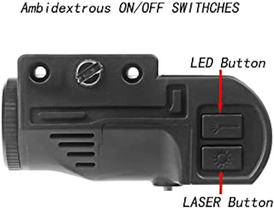 手枪绿点激光瞄准器和手电筒激光组合带充电电池 — 第 2/4 张图片
