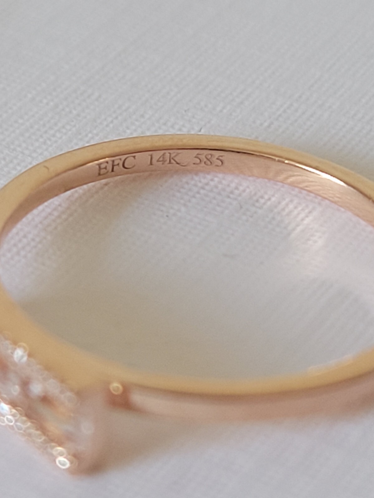 EF Collection 14K Rose Gold Diamond and Topaz Bag… - image 10