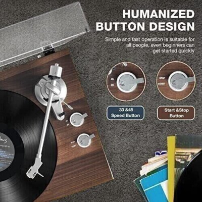 Retrolife Turntable Record Player High-Tech Belt-Driven HQ Retrolife Turntable Record Player High-Tech Belt-Driven HQ