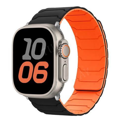 Für Apple Watch Series 10 9 8 7 6 5 SE 4 Ultra 2 38-49mm Magnet Silikon Armband - Bild 32 von 35