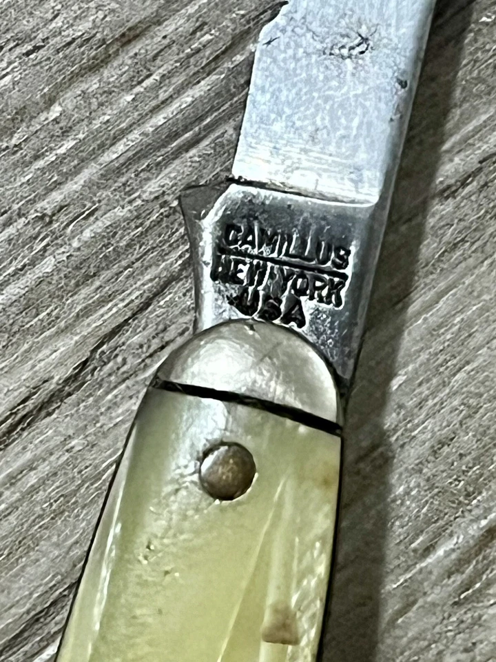 Navaja de bolsillo plegable vintage CAMILLUS 43, 2 hojas (1 lima y 1 cuchillo) Foto 4 de 4