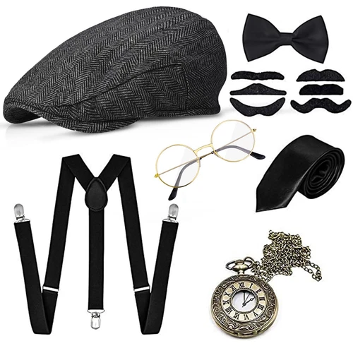 1920s Accessories for Men Roaring 20s Costumes for Men Great Gatsby Costume M...