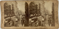 Underwood, Stereo, USA, New York, Broadway from Metropolitan Hotel Vintage Stere