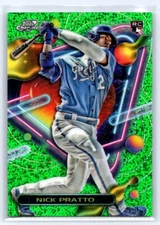 2023 Topps Cosmic Chrome #17 Nick Pratto Green Space Dust Refractor #/75