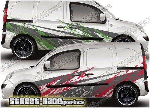 Renault Kangoo RALLY 015 Sportvan Schlamm Splatter Grunge Aufkleber Grafik Vinyl - Bild 1 von 2