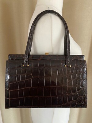 Vintage D exklusiv elegante echt LEDER Kelly Bag Look Tasche