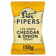 Pipers Lye Cross Cheddar & Onion Crisps 150g
