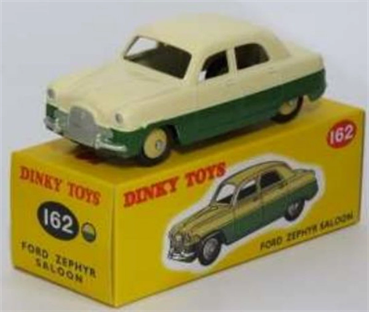 Dinky Toys 162, Ford Zephyr, Original Box, Model is a repaint, Vintage