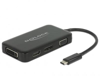 Delock USB Type-C auf VGA / HDMI / DVI / Displayport Adapter