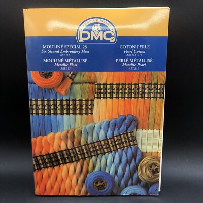 DMC Creative World Color Catalog W100TC Sampler w/ 6 Strand Pearl and Metallics