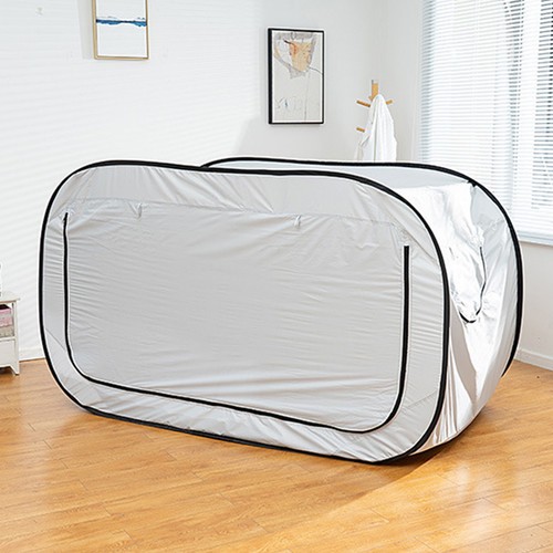 (White)Outdoor Folding Privacy Pop Bed Tent Camping Fully Enclosed Shading EC - Picture 6 of 12