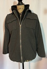 Ixtreme Outfitters Youth Hooded Utility Winter Jacket Gray Black Size 18 K14