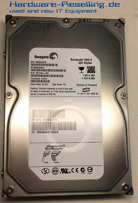 Seagate 250GB 7,2k SATA ST3250824AS 9BD133-021 381652-002 3,5'' HDD