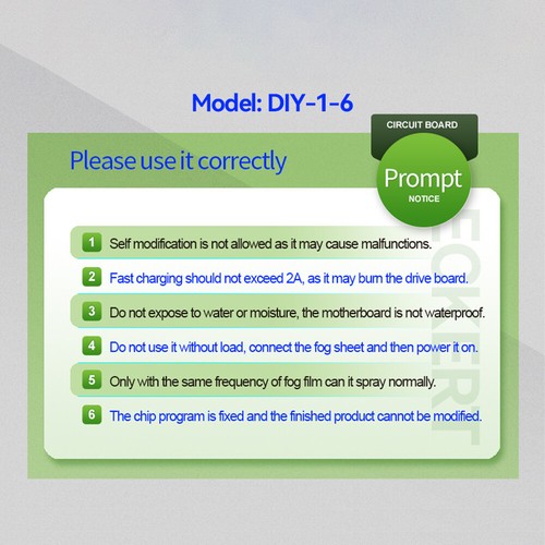 DC 5V Ultrasonic Mist Maker Atomizing Module DIY Humidifier With PCB Kit Type-C - Picture 13 of 20