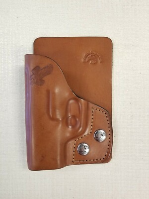 Braids Holsters right hand brown leather wallet & pocket holster choose gun 