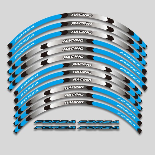 For Honda Forza 125 Front 15" Rear 14" Motorcycles Rim Wheel Decal Sticker - Picture 3 of 13