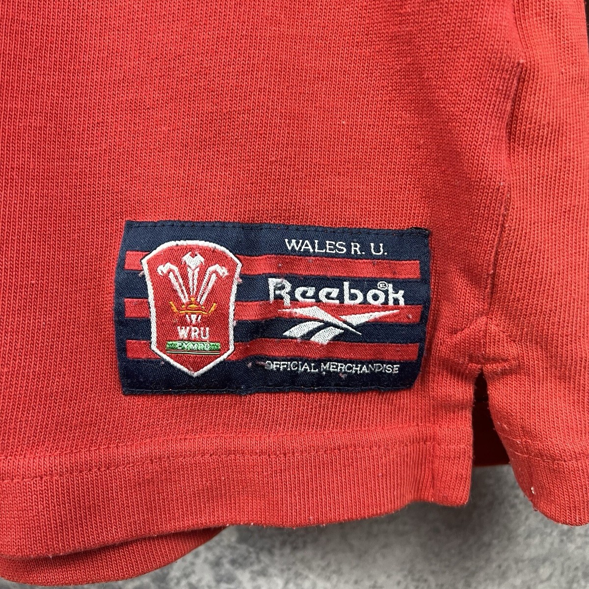 ビンテージ◇ラガーシャツ Wales Rugby WRU リーボック 赤