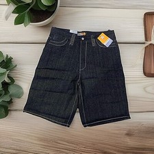 Y2K Vintage Akademiks Men's Black Denim Shorts Urban Baggy Hip Hop Skater NWT