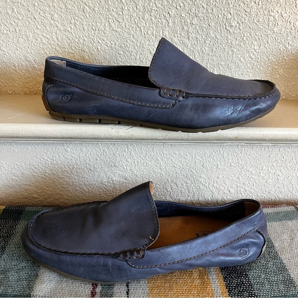 Born Men’s Allan Slip On Moc Toe Loafers Size 8.5 Leather Classic eBay