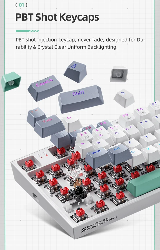 K500 94-Key Hot Swappable Wired Mechanical Gaming Keyboard