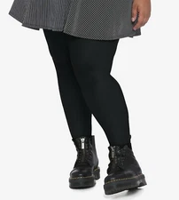 QUALITY PLUS SIZE BLACK OPAQUE SPANDEX TIGHT 1X-6X SIZE COMPARABLE 2 TORRID