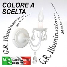 APPLIQUE IN FERRO BATTUTO MODERNA 1 L. BIANCO LAMPADA DA PARETE CLASSICO Regina