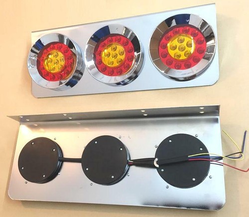 # Rund 24V LED Edelstahl Basis Heck Lichter Lampen Lkw Anhänger Lkw - Bild 3 von 5