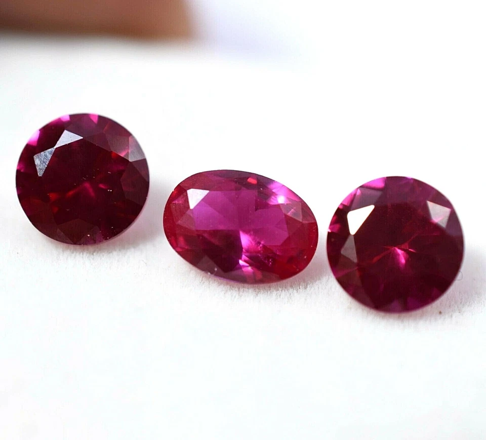 Lot Of 2.60 Natural Certified Red Ruby For Jewelry Mix Shape (6x6) Treated Gem - Image 3 of 4