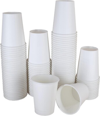 1000 x 8oz / 240ml Pappbecher Heiß & Kalt Getränke Einweg Auslaufsicher Becher