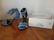 Cape Robbin Distressed Denim Strappy Gladiator Stiletto Heels — listing 5