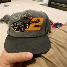 Vintage K Products USA 80s Rusty Wallace Nascar Racing Ford Snapback Hat