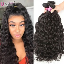 UNice Hair Peruvian Water Wave Human Hair Extensions Bundles Virgin Hair Weaves