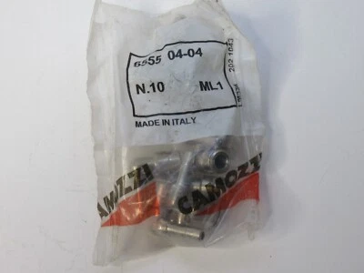 (NEW - Pack 10) CAMOZZI 6555 04-046555 Nickel Plated 1/4" Plug-In Elbow Fitting