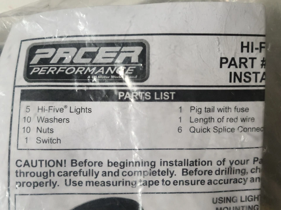 Luces de techo de cabina Pacer Performance HI-FIVE 20-236, 20-236C, 20-236S (bolsa sellada) Foto 2 de 4