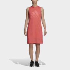 ADIDAS Women's Sport ID Loose Fit Dress NWT Prime Pink SIZE: SMALL FREE SHIPPING