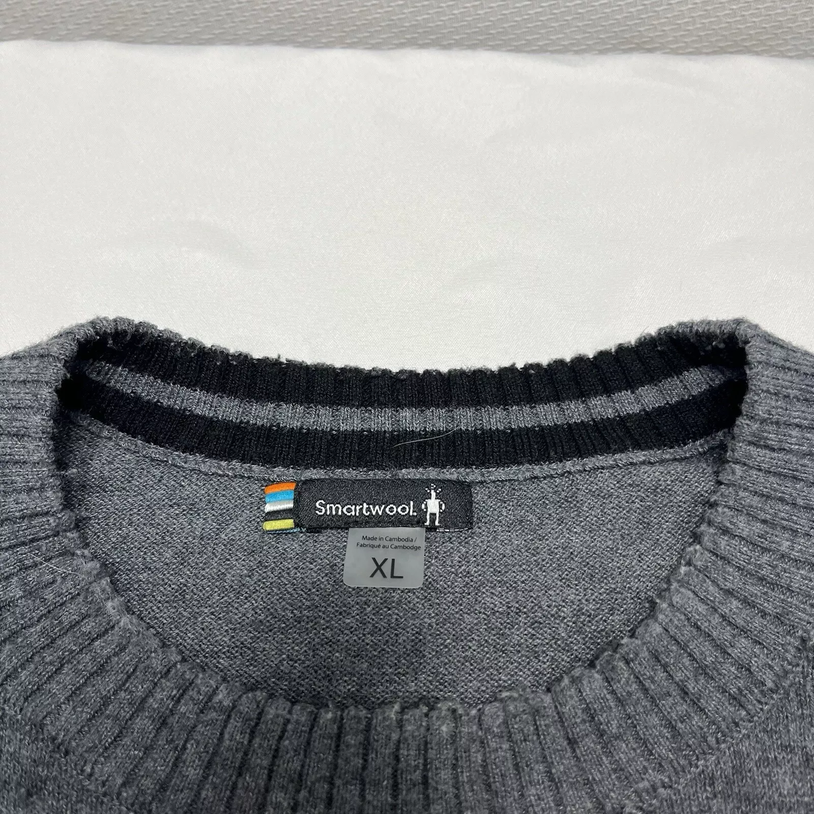 smartwool crew wool blend long sleeve pullover casual work sweater