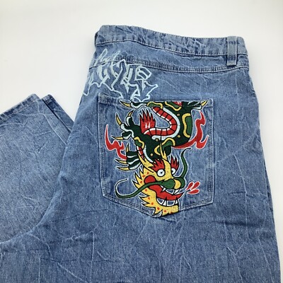 Ninth Hall Mens Ambush Baggy Dragon Pocket Jeans Blue Size 42 x 30 NWT