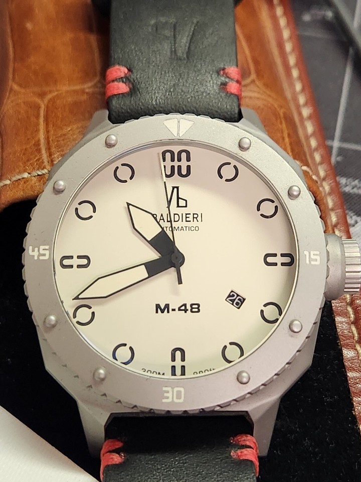 Madnom Watch Baldieri Magnum Watch, Magnum (M-48), 48MM, 30 ATM WR, Swiss IT3HD ...