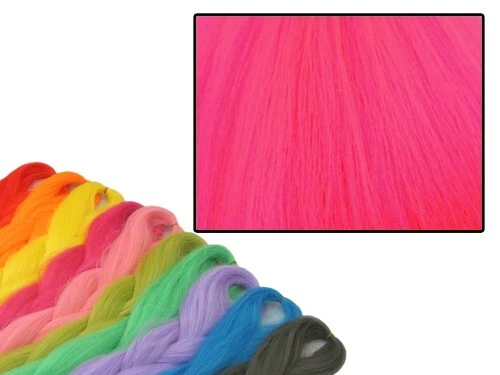 CyberloxShop Phantasia Kanekalon Jumbo Braid Neon Fuchsia Pink Braiding Hair