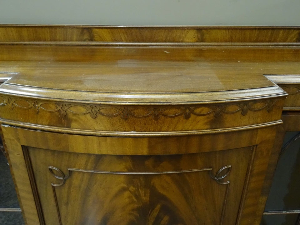 EXQUISITO GABINETE CHINO ANTIGUO DE FINALES DEL SIGLO XIX CHIPPENDALE RENACIMIENTO CHAPA CAOBA Foto 2 de 4