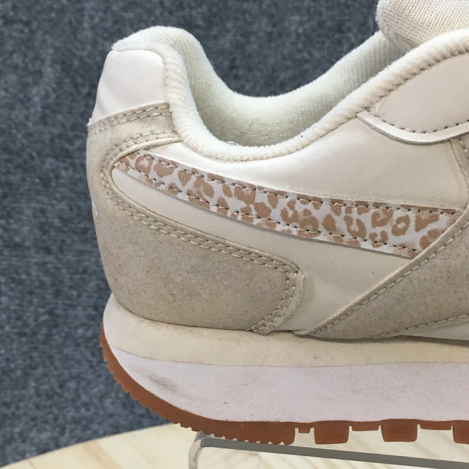 Reebok Shoes Womens 8 Classic Leopard Print Sneakers AR30142W White Leather - Image 3 of 4