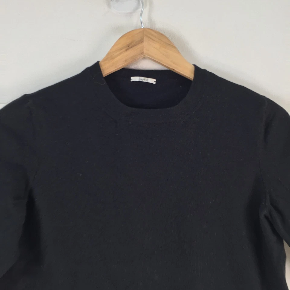 Wolford Mujer Camiseta Talla 8 Negro Manga Corta Cuello Redondo 118425 Foto 2 de 4