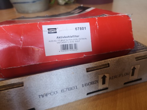 Octavia II 1z 1,9 Tdi: Neu HU726/2x, Neu 67801 Aktivkohlefilter Innen, CHIPBOX - Bild 2 von 9