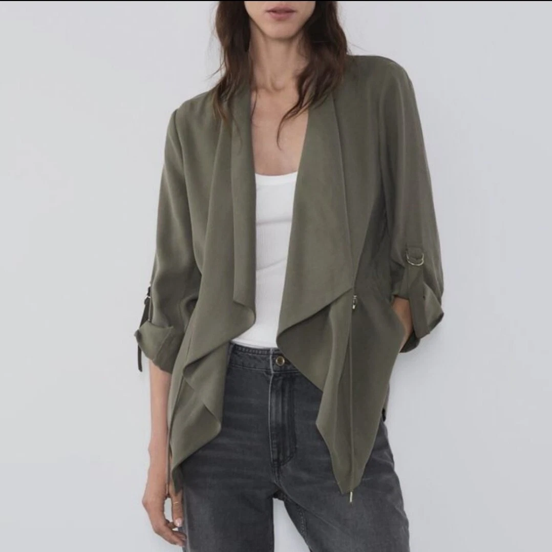 Khaki green hotsell waterfall jacket