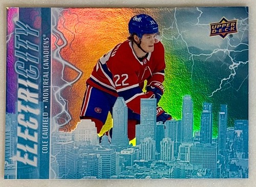 Cole Caufiled 2024-25 Upper Deck Series 2 Electricity #EC-30 Montreal Canadiens - 第 1/2 張圖片