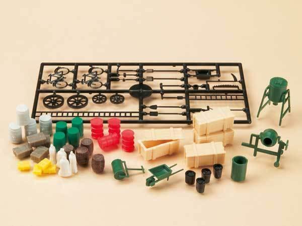 Auhagen 42556  Assorted Loads (59 Pieces) Barrels Mixer Bicycles Auhagen