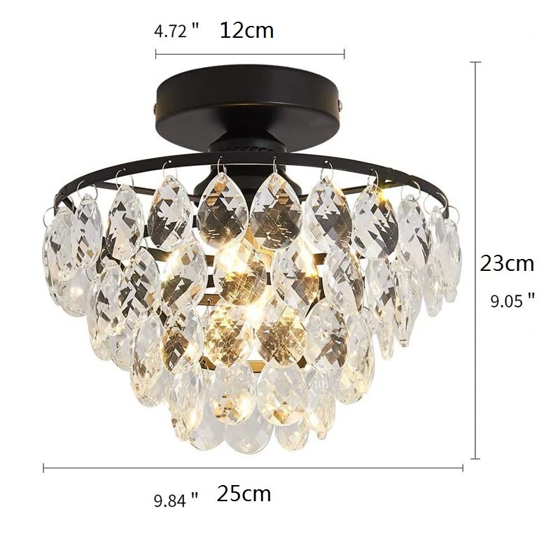 Hallway Ceiling Lamp Kitchen Light Crystal Pendant Light Bar Chandelier Lighting - Image 2 of 4
